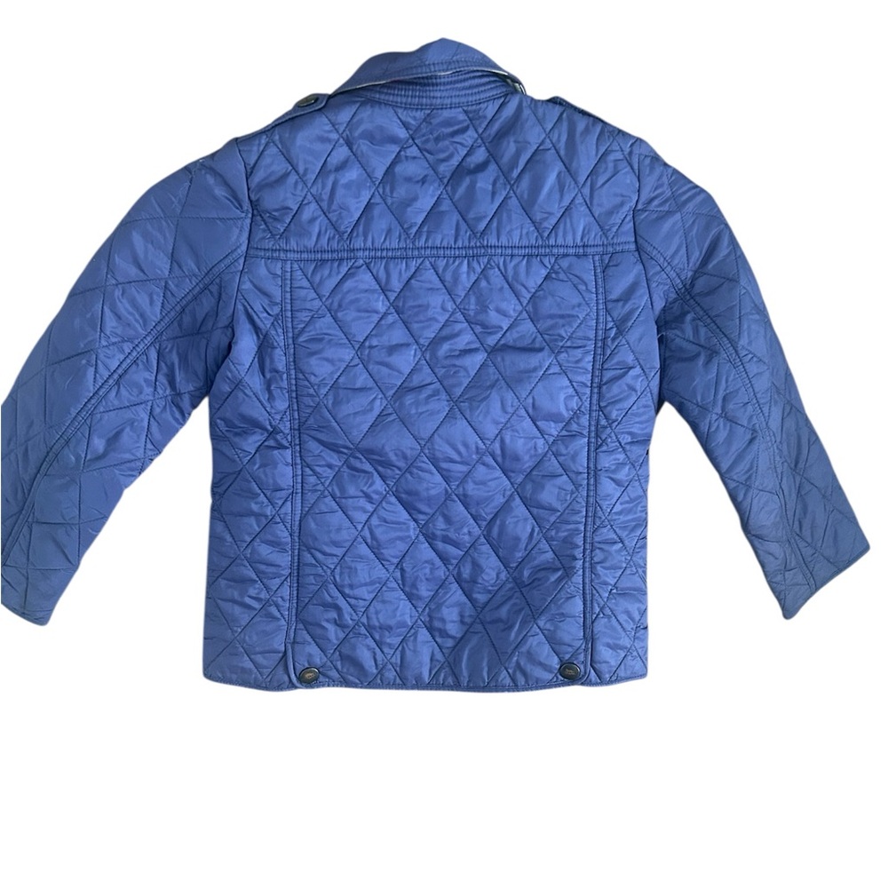 Navy Blue Burberry Quilted Children’s Jacket  6Y Classic Plaid Preppy Designer - Picture 3 of 13